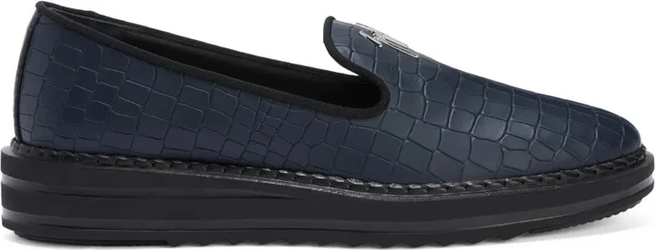 Tim logo-lettering loafers