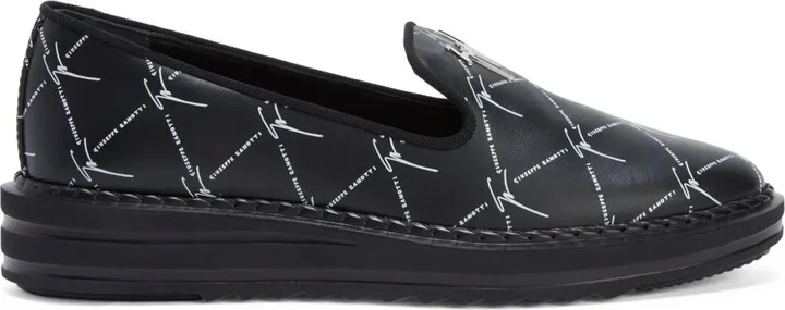 Tim logo-lettering loafers