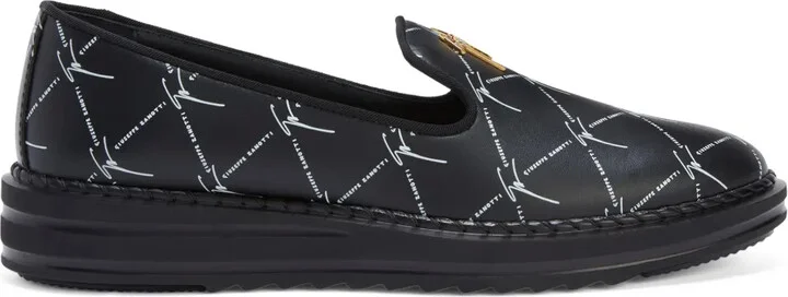 Tim logo-lettering loafers
