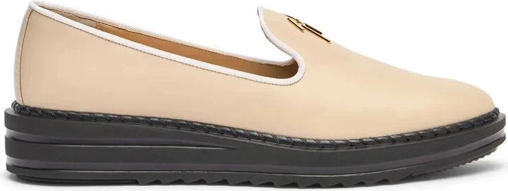 Tim logo-lettering loafers