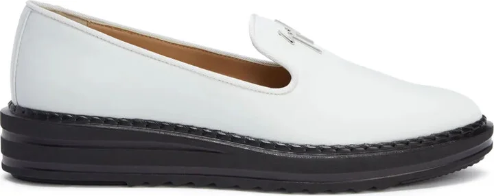 Tim logo-lettering loafers