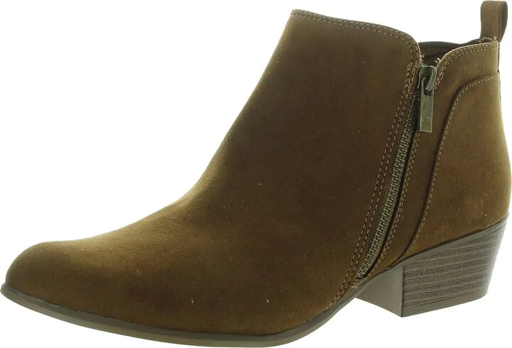 Timber Womens Faux Suede Round Toe Ankle Boots