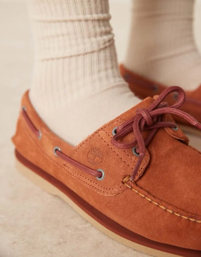 Timberland 2 eye boat shoes in brown suede - Image 2