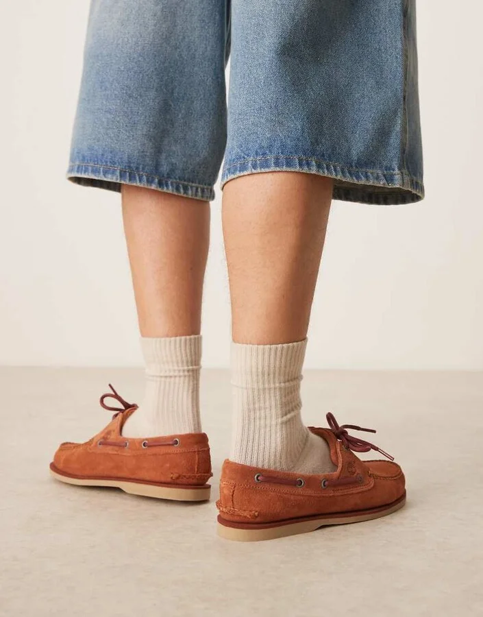 Timberland 2 eye boat shoes in brown suede - Image 3