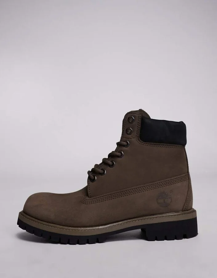 Timberland 6 inch lace up waterproof boots in brown - Image 4