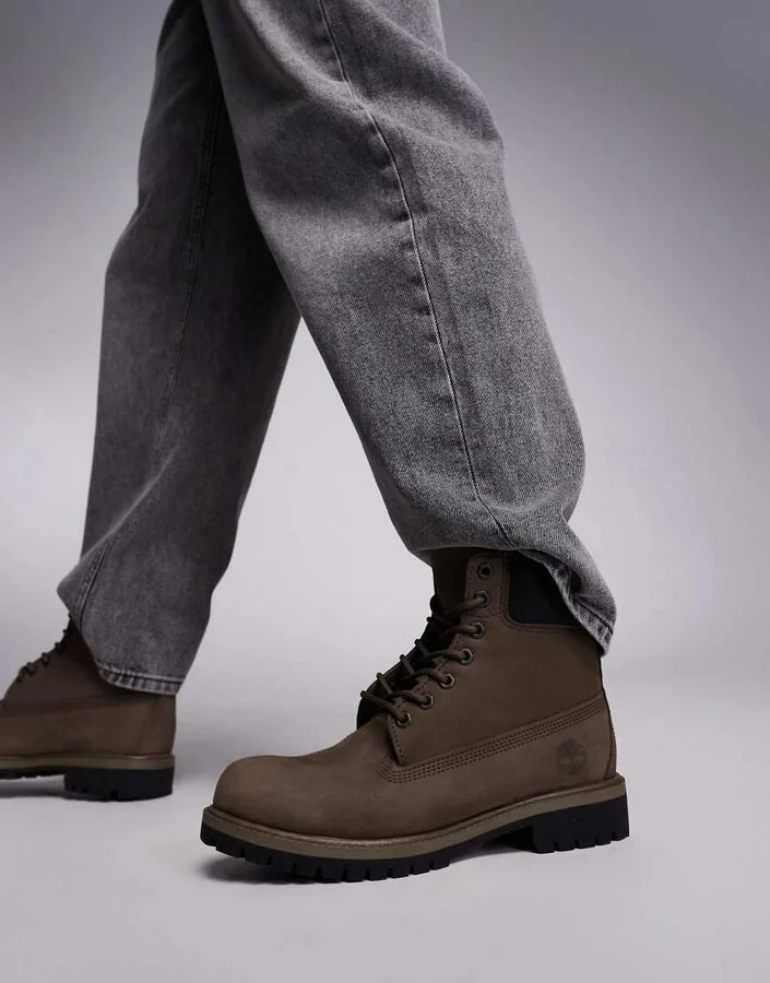 Timberland 6 inch lace up waterproof boots in brown