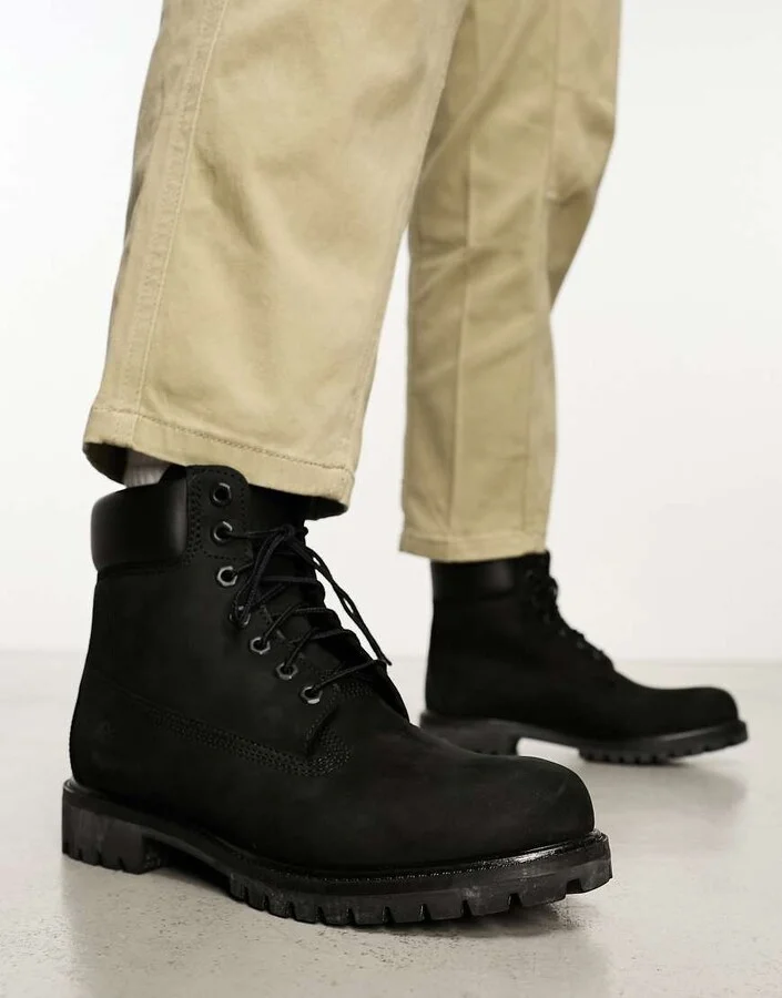 Timberland 6 inch premium boots in black - Image 3