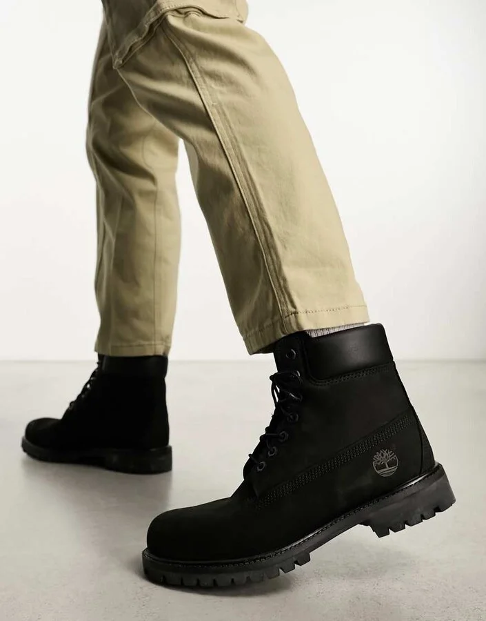 Timberland 6 inch premium boots in black - Image 4