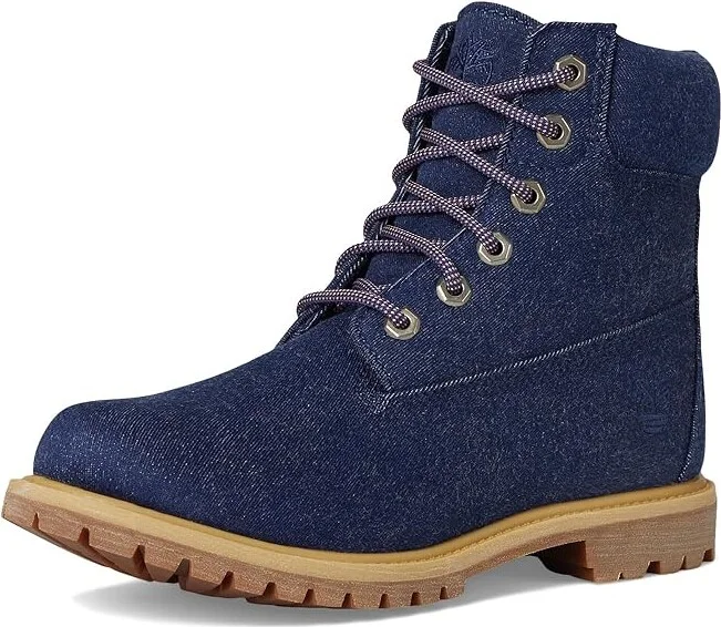 Timberland 6 Premium Boot Women's Lace-up Boots Dark Blue Canvas : 6.5 B - Medium, Nubuck - Image 5