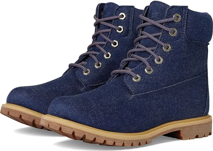 Timberland 6 Premium Boot Women's Lace-up Boots Dark Blue Canvas : 6.5 B - Medium, Nubuck