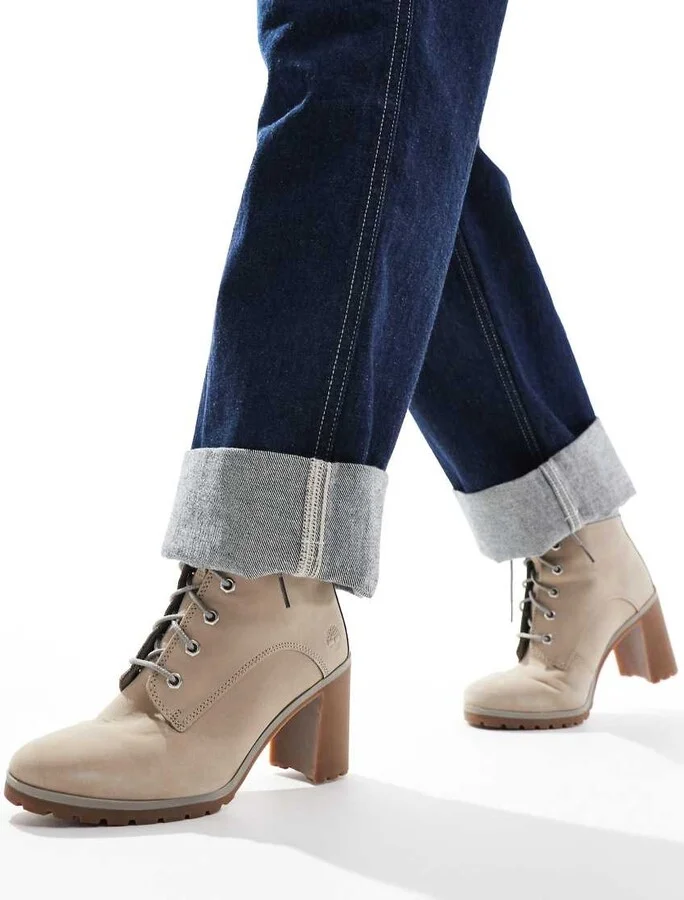 Timberland allington mid lace up boots in taupe - Image 4