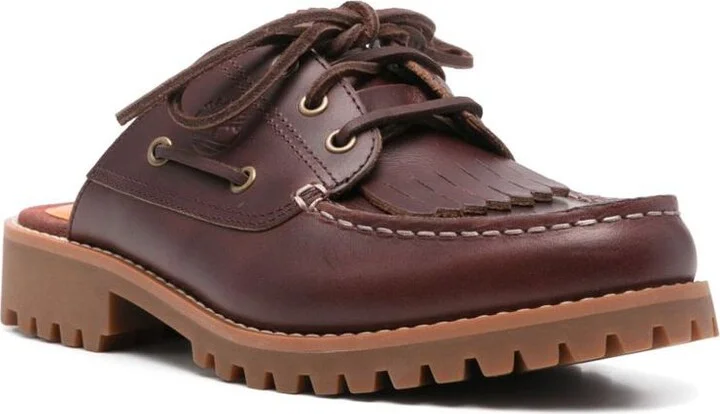 Timberland Bordeaux Mules With Lace-Up - Image 4