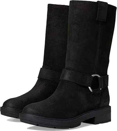 Timberland Brimfield Tall Pull-On Women's Boots Black Suede : 8 B - Medium, Leather
