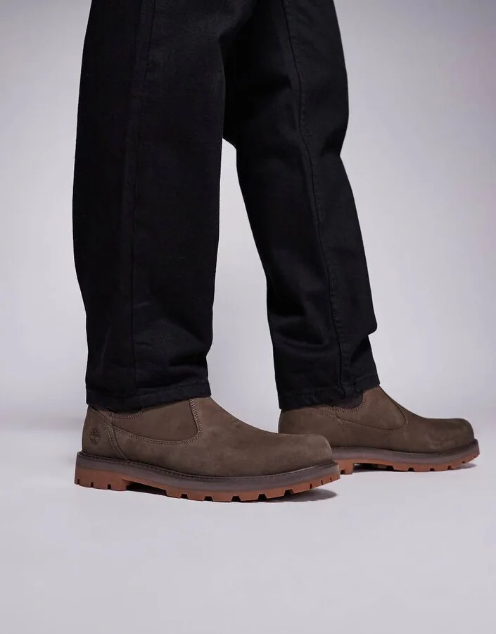 Timberland britton road mid chelsea boot in brown - Image 2