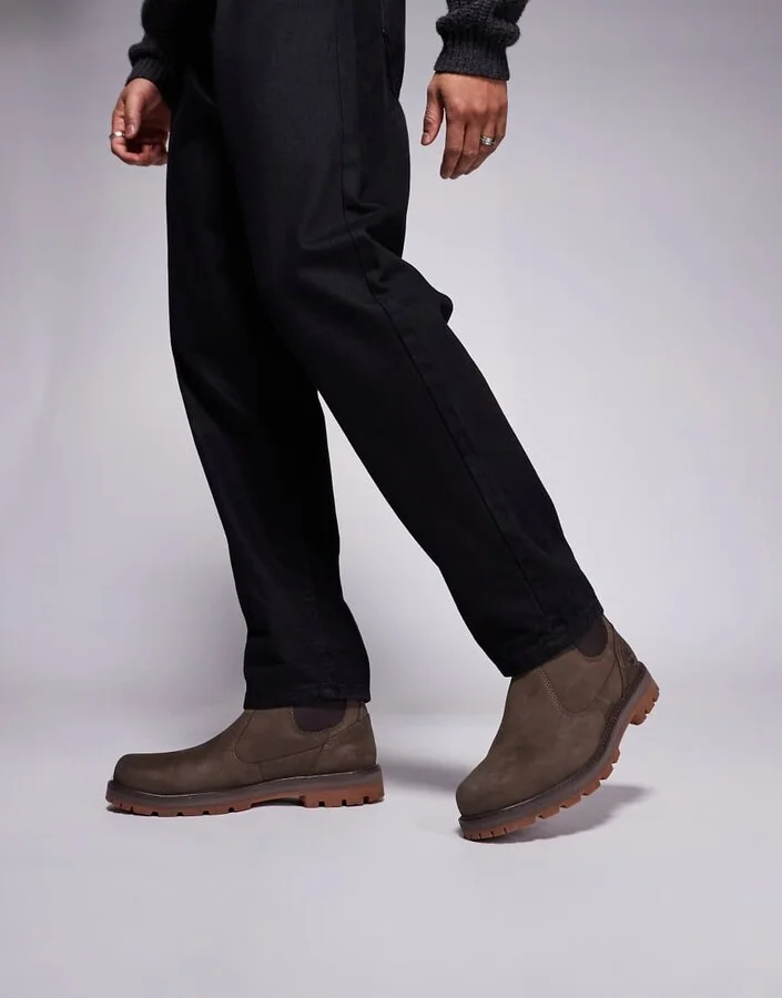Timberland britton road mid chelsea boot in brown - Image 4