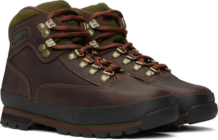 Timberland Brown Euro Hiker Leather Boots - Image 4