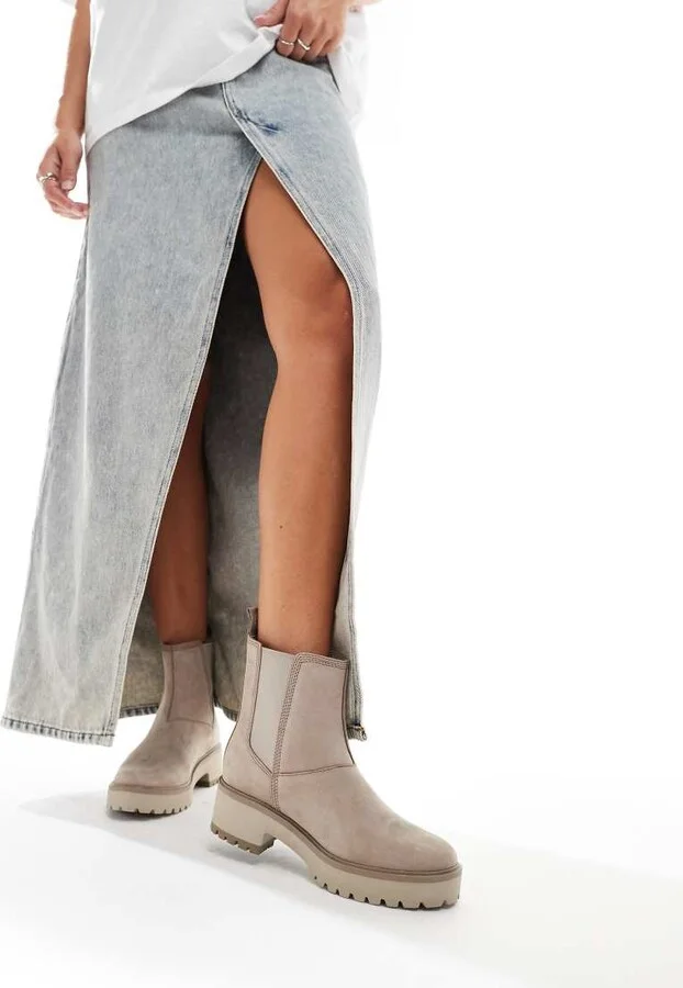 Timberland carnaby cool mid chelsea boot in taupe gray