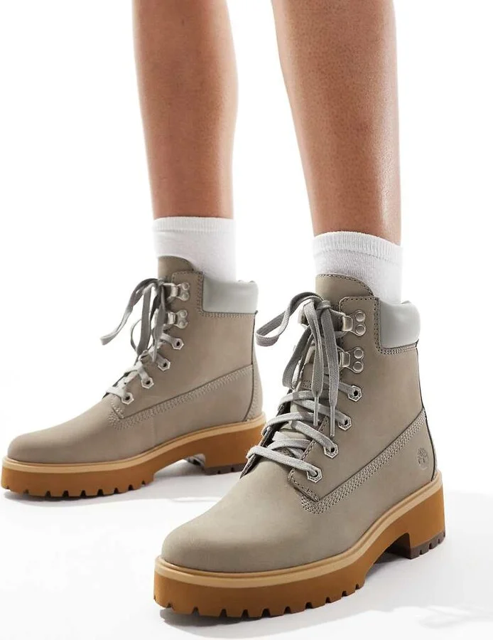 Timberland carnaby cool mid lace up boot in olive full grain