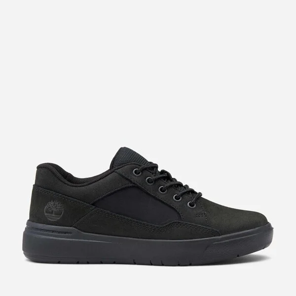 Timberland Junior Allston Low Lace-Up Sneaker, Black Nubuck,