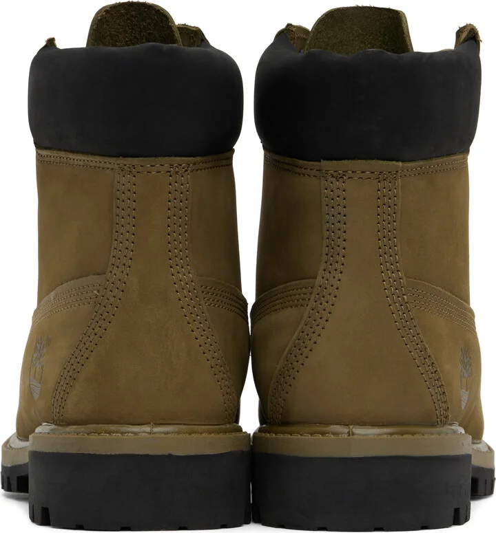 Timberland Khaki Premium 6-Inch Lace-Up Waterproof Boots - Image 2