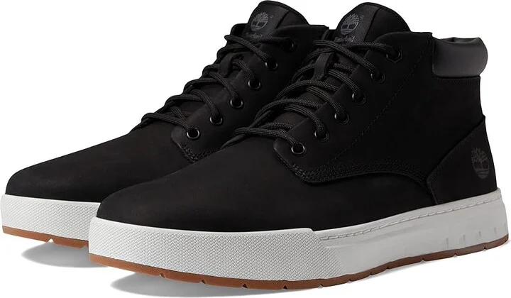 Timberland Maple Grove Leather Chukka Men's Shoes Black Nubuck : 7 D - Medium, Suede