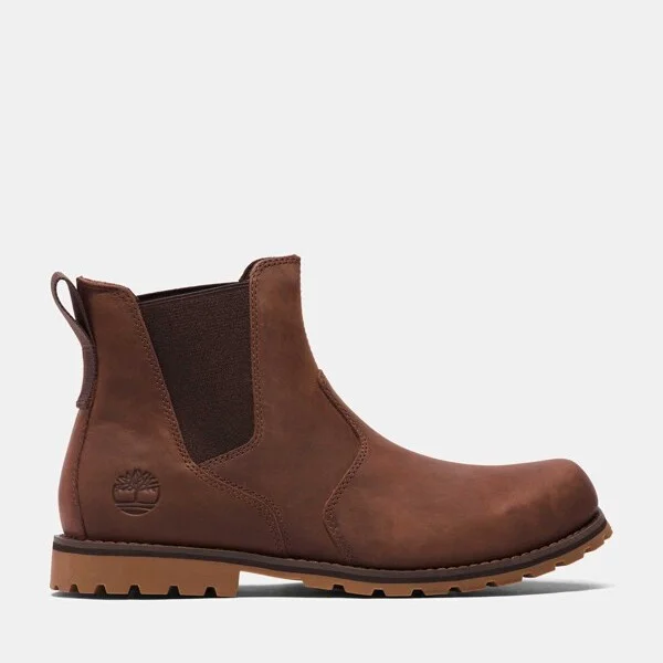 Timberland Men's Attleboro Mid Chelsea Boot, Dark Brown,