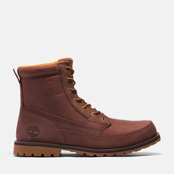 Timberland Men's Attleboro Mid Lace-Up Boot, Brown Nubuck, W