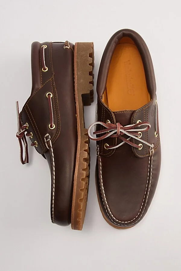 Timberland Men's Authentic Boat Shoe in Brown Full/Grain