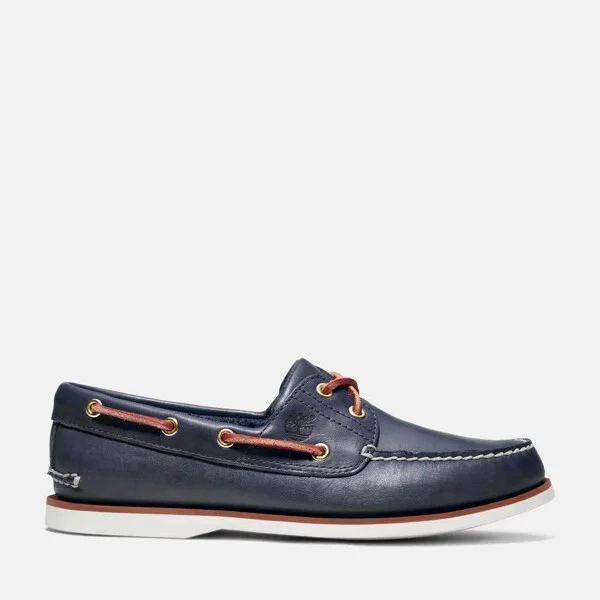 Timberland Men's Classic 2-Eye Boat Shoe, Blue,