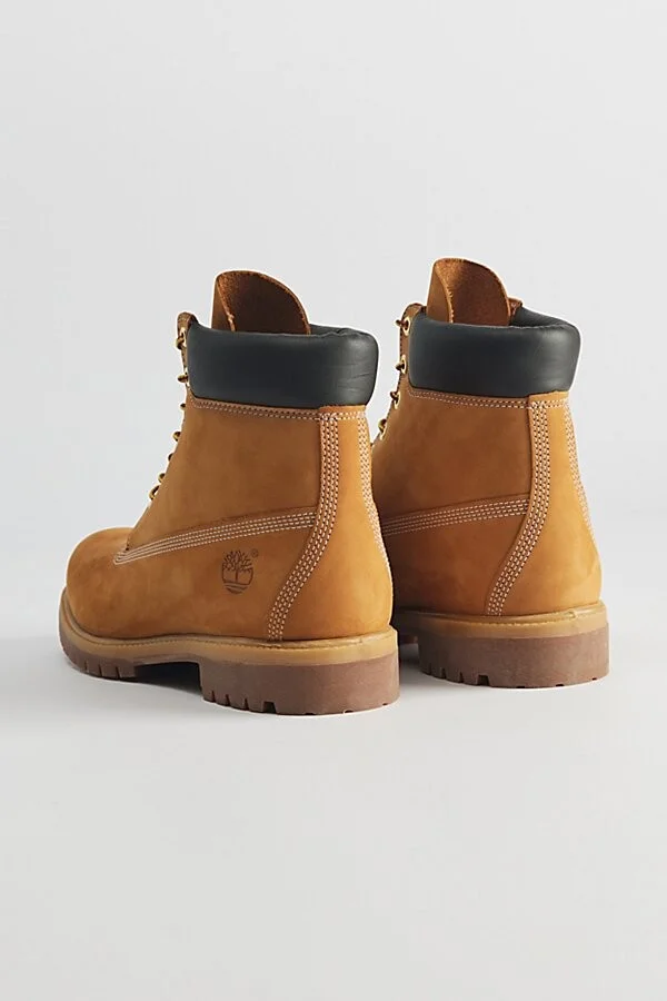 Timberland Men's Classic 6" Work Boot in Wheat Nubuck - Image 5