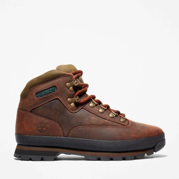 Timberland Men's Euro Hiker Leather Boot, Medium Brown Full-Grain,