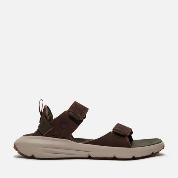 Timberland Men's Motion Dune Backstrap Sandal, Dark Brown Leather,