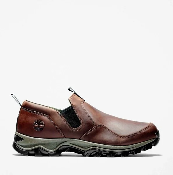Timberland Men's Mt. Maddsen Low Slip-On Hiking Boot, Dark Brown Full-Grain,