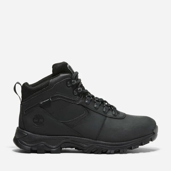 Timberland Men's Mt. Maddsen Waterproof Mid Hiking Boot, Black Full-Grain,