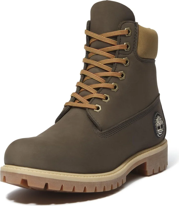 Dark Brown Nubuck W Olive