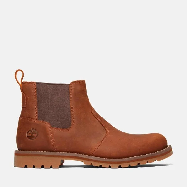Timberland Men's Redwood Falls Chelsea Boots, Rust Full-Grain, W