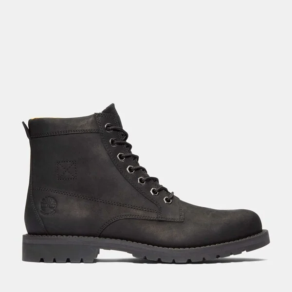 Timberland Men's Redwood Falls Mid Lace-Up Waterproof Boot, Black Full-Grain,