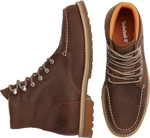 Timberland Men's Redwood Falls Moc Toe Waterproof Boot Cognac