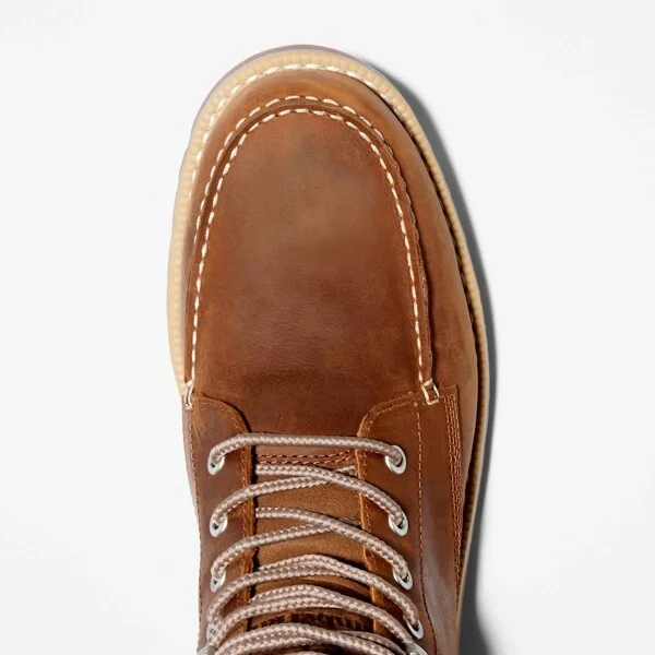 Timberland Men's Redwood Falls Waterproof Moc-Toe Boot, Rust Full-Grain, - Image 2