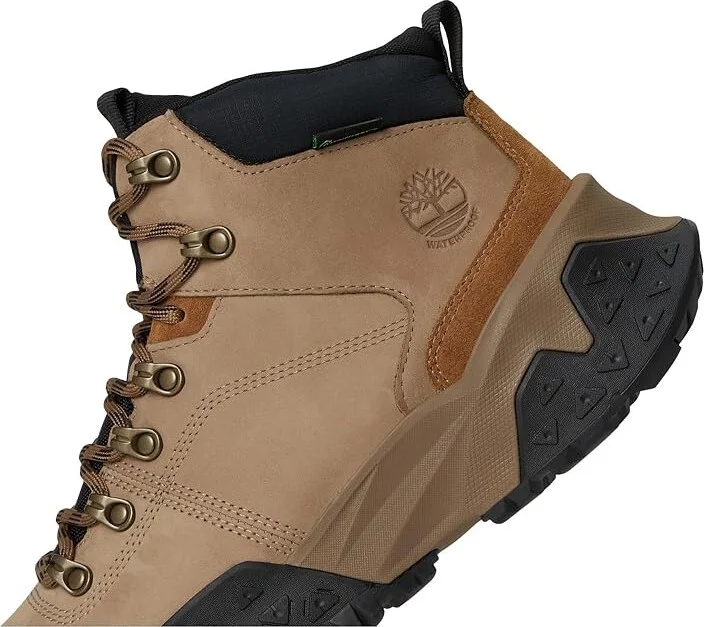 Timberland Motion Scramble Mid Lace Up Waterproof Men's Climbing Shoes Medium Beige Nubuck : 10.5 M, Leather - Image 7