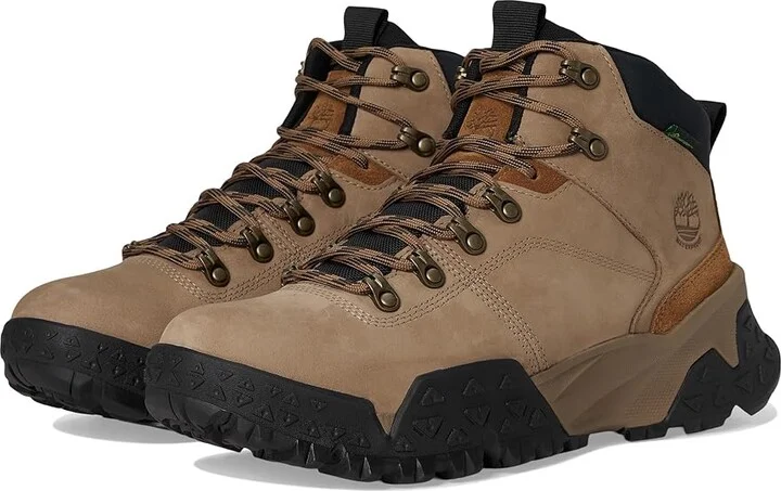 Timberland Motion Scramble Mid Lace Up Waterproof Men's Climbing Shoes Medium Beige Nubuck : 10.5 M, Leather