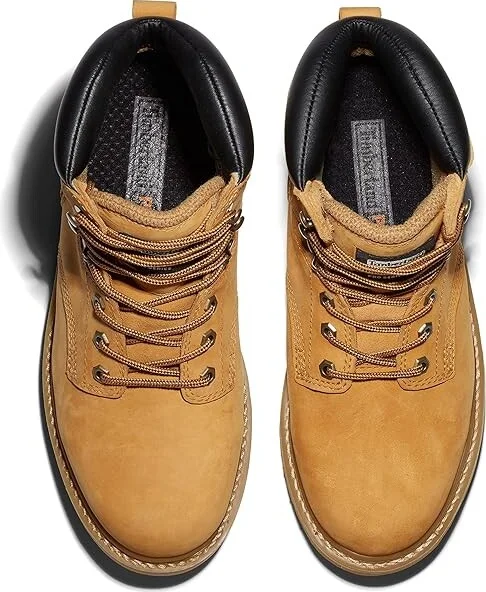 Timberland PRO 6 Pit Boss Soft Toe Men's Work Lace-up Boots Wheat : 11 D - Medium, Suede - Image 2