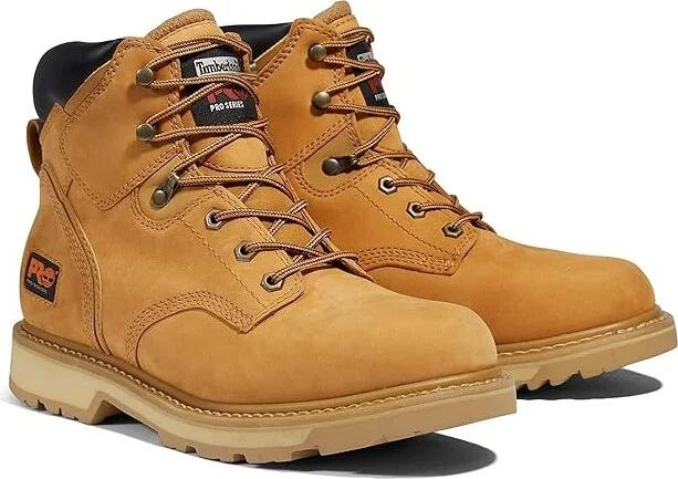 Timberland PRO 6 Pit Boss Soft Toe Men's Work Lace-up Boots Wheat : 11 D - Medium, Suede - Image 5