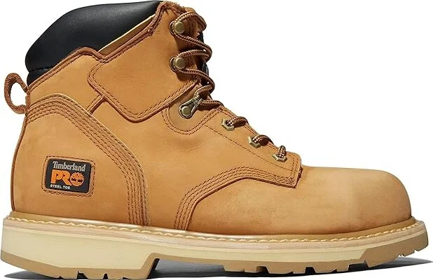 Timberland PRO 6 Pit Boss Steel Toe Men's Work Lace-up Boots Wheat : 9.5 D - Medium, Leather - Image 6