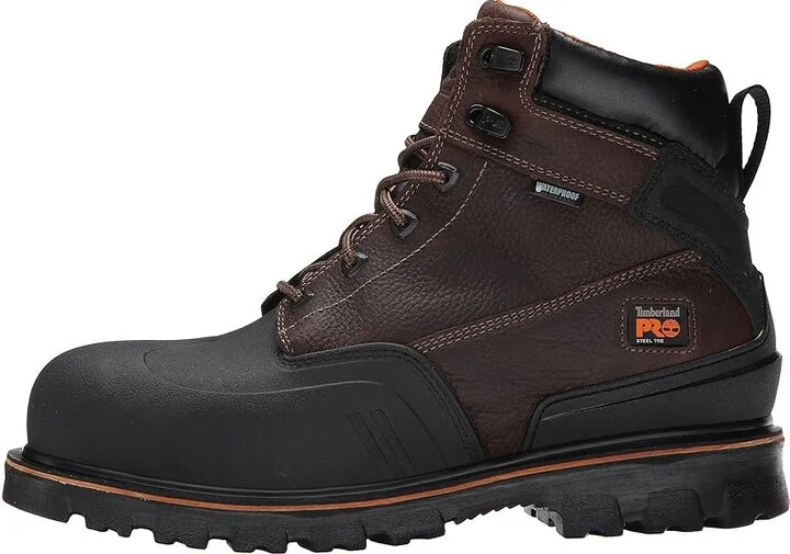 Timberland PRO 6 Rigmaster XT Steel Safety Toe Waterproof Men's Work Boots Brown : 8 D - Medium, Leather - Image 6