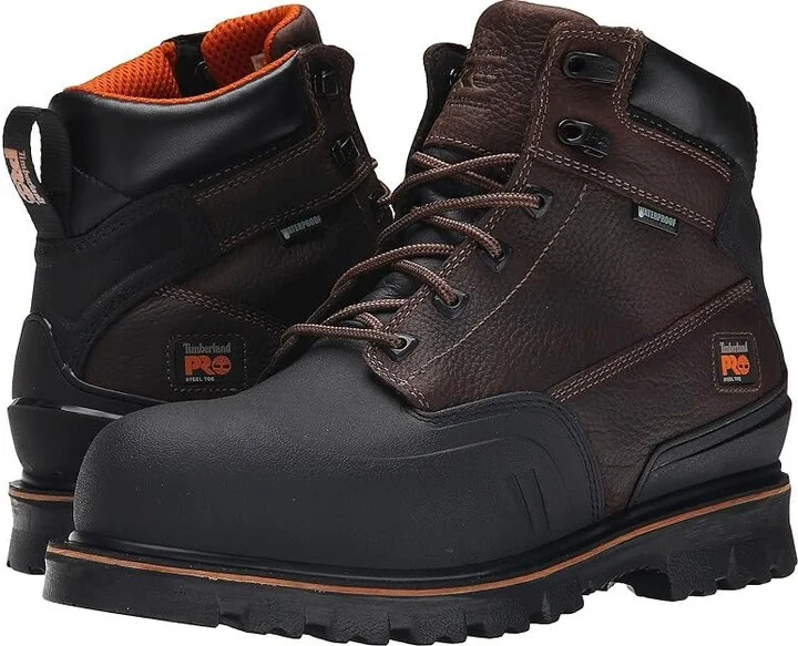 Timberland PRO 6 Rigmaster XT Steel Safety Toe Waterproof Men's Work Boots Brown : 8 D - Medium, Leather
