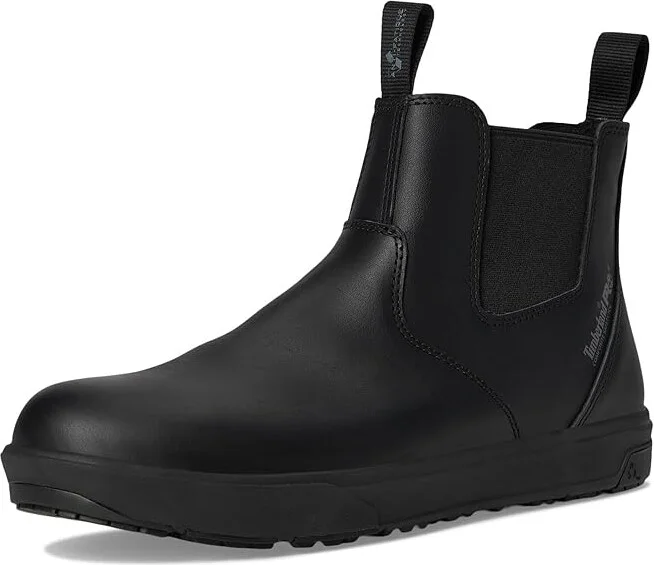 Timberland PRO Berkley Chelsea Composite Safety Toe Static Dissipative Men's Work Boots Black : 7.5 E - Wide, Leather - Image 5