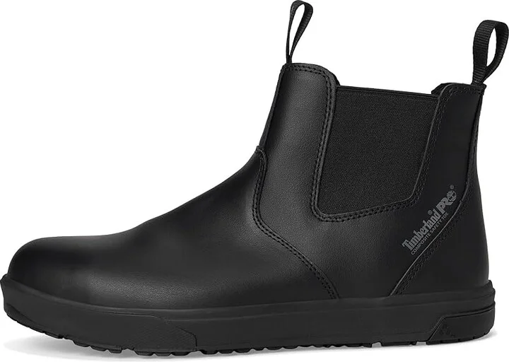 Timberland PRO Berkley Chelsea Composite Safety Toe Static Dissipative Men's Work Boots Black : 7.5 E - Wide, Leather - Image 6
