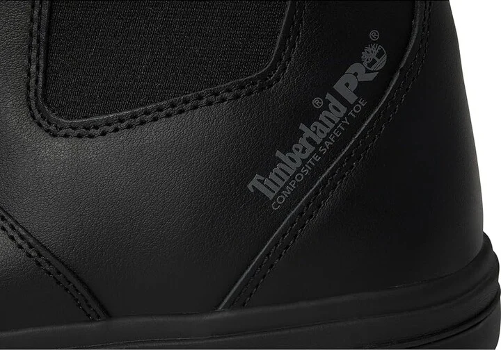 Timberland PRO Berkley Chelsea Composite Safety Toe Static Dissipative Men's Work Boots Black : 7.5 E - Wide, Leather - Image 7