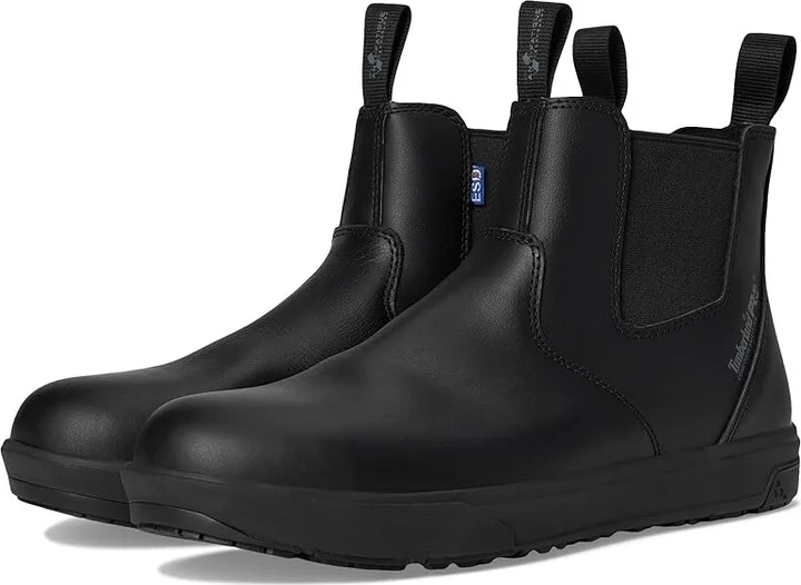 Timberland PRO Berkley Chelsea Composite Safety Toe Static Dissipative Men's Work Boots Black : 7.5 E - Wide, Leather